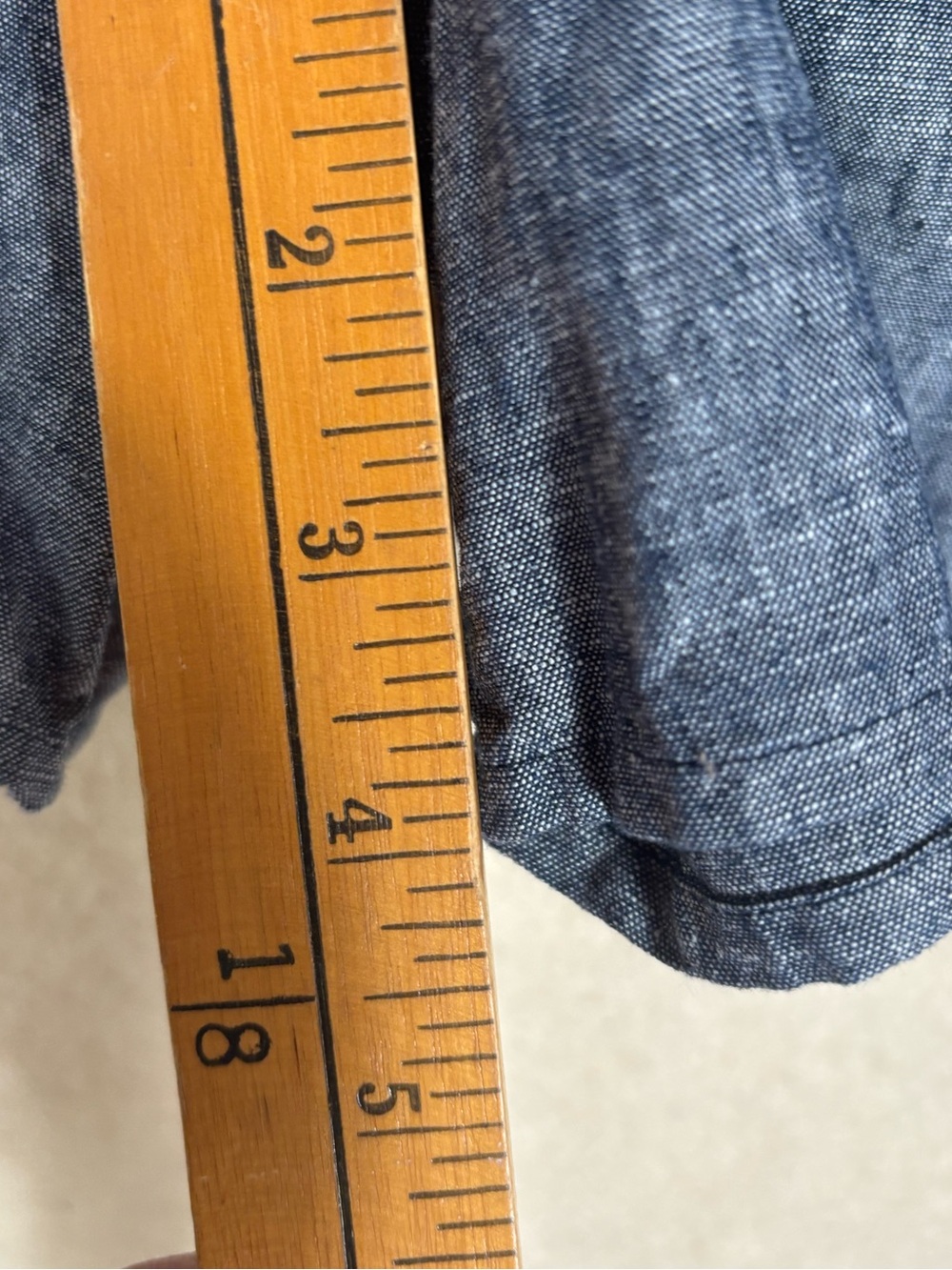 Tea Collection Chambray Pull-On Shorts Girls Size 8 Blue Elastic Waist - Picture 7 of 9